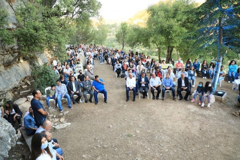 ‎قداس في مزار  القديس شربل-الحصار في ميفوق  بعد تأهيله من القوات