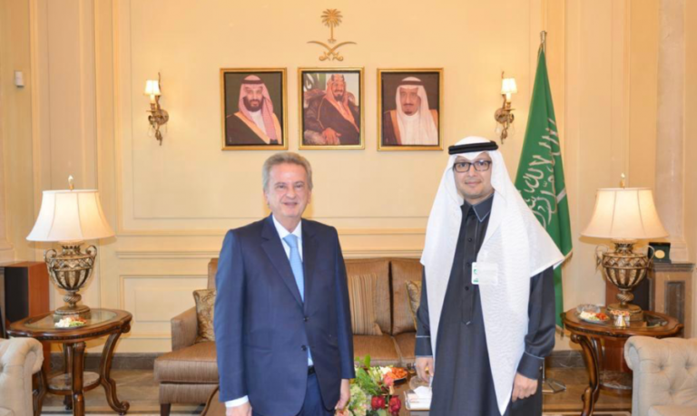 السفير السعودي يلتقي سلامة وبعاصيري