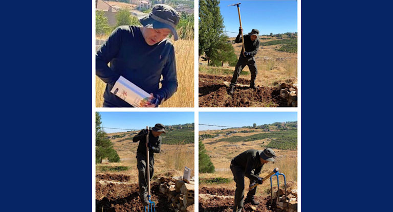 باسيل يزرع الارض… “حتى ما نضل مرتهنين للخارج”