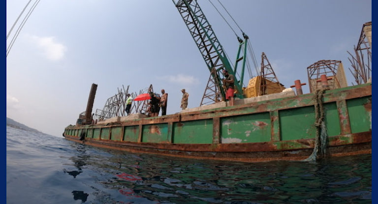 تنفيذ مشروع ” الحيد البحري الإصطناعي” في منطقة البربارة – المدفون على بُعد 1 Km من الشاطئ