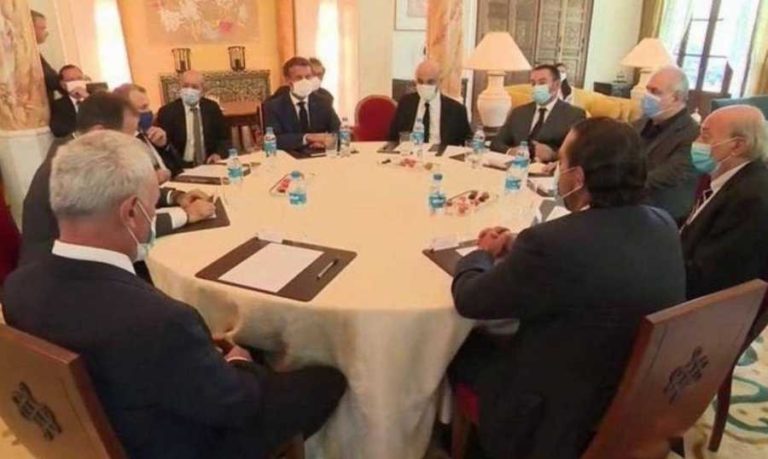 هذا ما بحثه ماكرون مع رؤساء الاحزاب والكتل النيابية