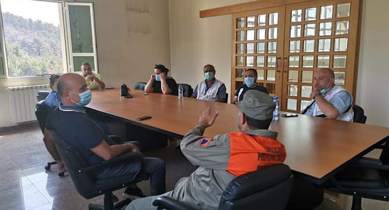 ابي رميا زار جاج متفدا اضرار الحريق ومتابعا لفحوصات pcr