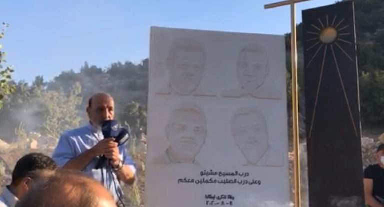 ازاحة الستار عن النصب التذكاري لشهداء انفجار مرفأ بيروت في بلدة قرطبا .