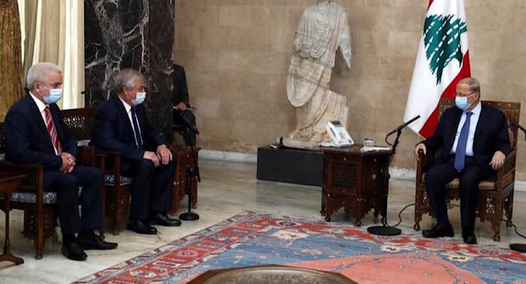 وفد روسي في بيروت.. عون عرض مع لافرنتييف المبادرة الروسية لعودة النازحين