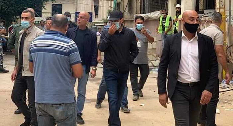 الحريري تفقد مكان الانفجار في طريق الجديدة