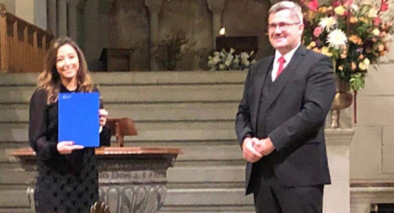 شهادة ماجيستر بالقوانين الدولية لياسمين إيلي باسيل