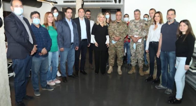 العميد الحويك تفقد غرفة عمليات GROUND O شدياق: رممنا نحو 500 منزل والتنسيق دائم مع الجيش