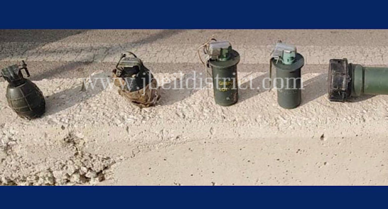 العثور على ٤ قنابل يدويّة وقذيفة هاون بالقرب من كنيسة في اهمج