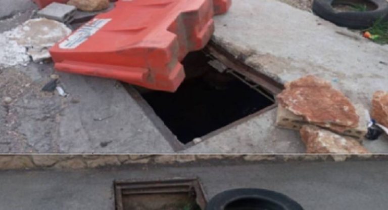 إخبار من اليازا عن سرقة أغطية الريغارات وأقنية المياه