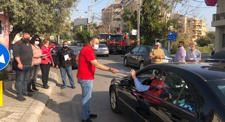 تجّمع للحرس القديم في جبيل وتوزيع مناشير