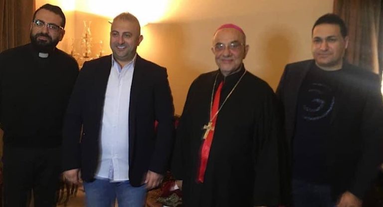 وفد جمعية القديسة رفقا للأمل والرجاء في دارة المطرانية الكلدانيّة