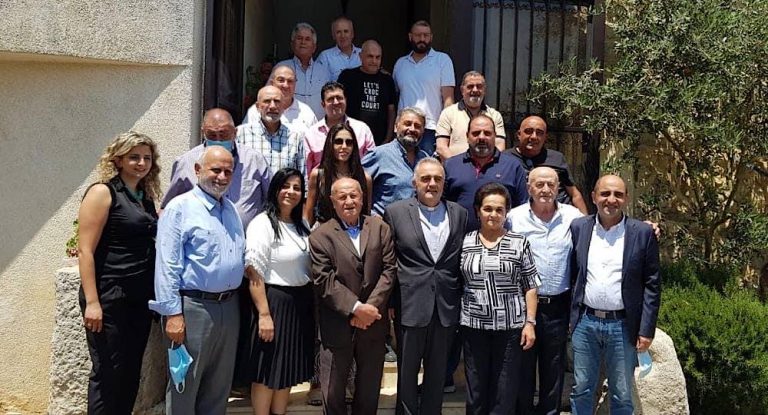 وفد من نادي قرطبا يهنئ  الأب الدكتور بشارة الخوري بتعيينه رئيساً لجامعة اللويزة