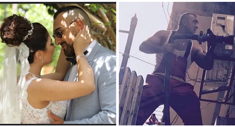 كلمات مبكية لزوجة شهيد إنفجار المرفأ إيلي خزامي في ذكرى زواجهما الأولى