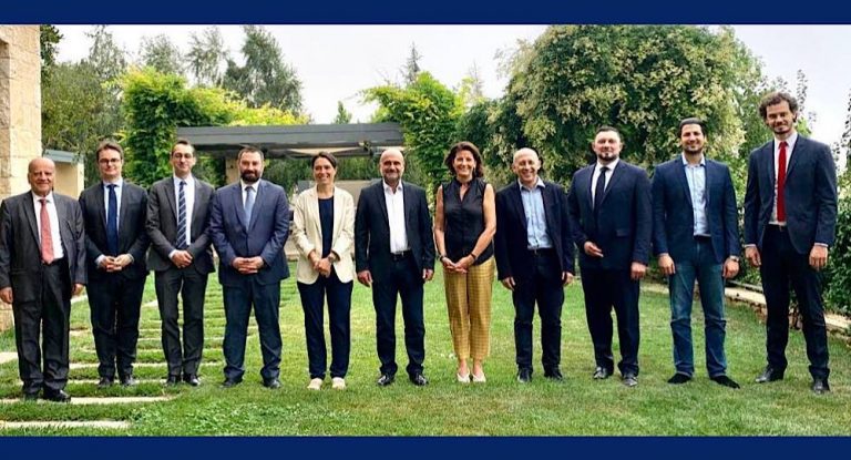 وفد مجلس الشيوخ الفرنسي عند ابي رميا في اهمج.