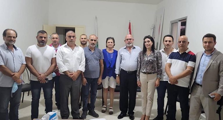 كاتيا يمين في زيارة  لمنسقية منطقة جبيل في حزب ” القوات اللبنانية”