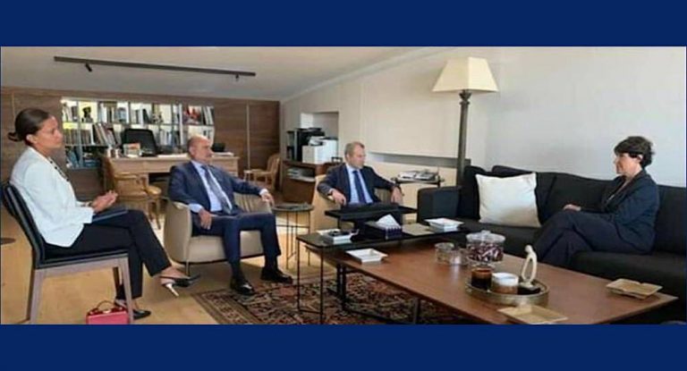 باسيل يستقبل السفيرة الفرنسية بحضور النائب  أبي رميا