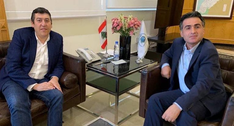 زيارة تهنئة من د.طارق صادق لوزير الأشغال علي حمية