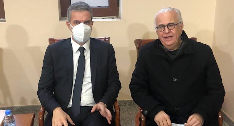 المهندس إيلي جبرايل معزياً الوزيرين وليد نصار وجان لوي قرداحي