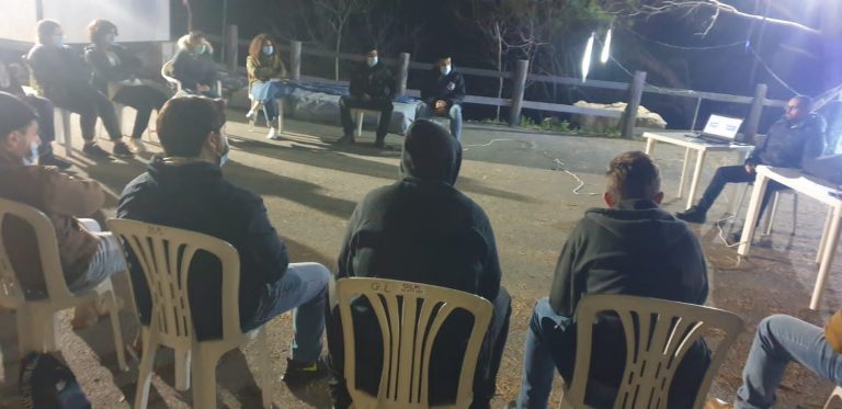 إجتماع تدريبي لفرقة الطوارئ في فوج الصليب المقدس منطقة الحروف