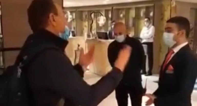 بالفيديو… اتهام رجل اعمال لبناني في احد فنادق بيروت بسرقة منشفة!