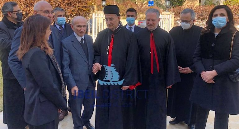 خاص-بالصور : البطريرك الراعي في جبيل لتقديم واجب العزاء بوفاة زوجة المحامي جان الحواط