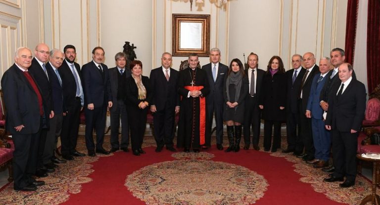 الراعي يستقبل أعضاء لائحة “تجذّر وصمود” التي تخوض إنتخابات الرابطة المارونيّة