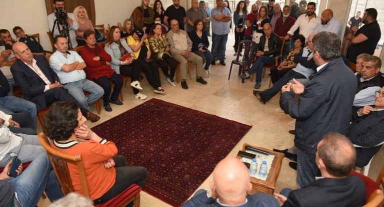 بالصور – لقاء إنتخابي للنائب زياد الحواط في بلدات غرزوز والراموط والساقية