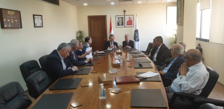 القائم بأعمال السفارة العراقية في لبنان أمين نصراوي في زيارة للرابطة المارونية