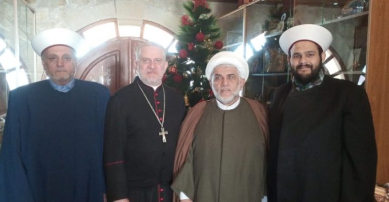 المطران عون يستقبل وفد من العلماء المسلمين لتهنئته بمناسبة الأعياد المجيدة