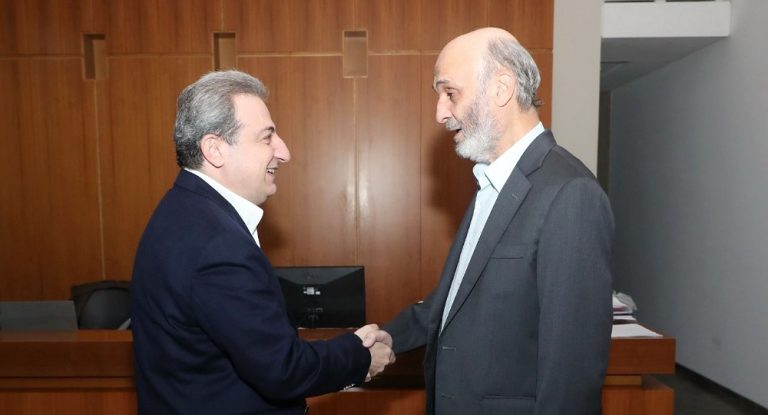 جعجع يستقبل أبو فاعور في معراب