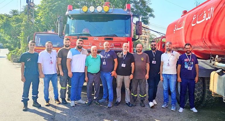 بالصور-مشروع وطن الإنسان  يدعم مركز الدفاع المدني في جبيل