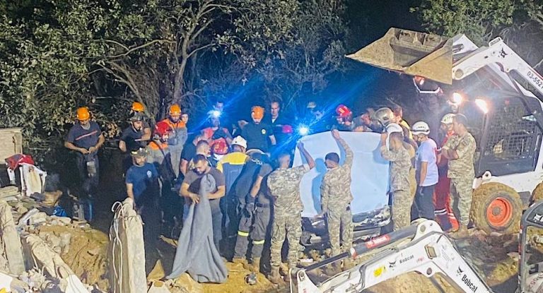 ارتفاع عدد الضحايا الى ستة في كارثة المنصورية واستمرار البحث عن آخر مفقودتين