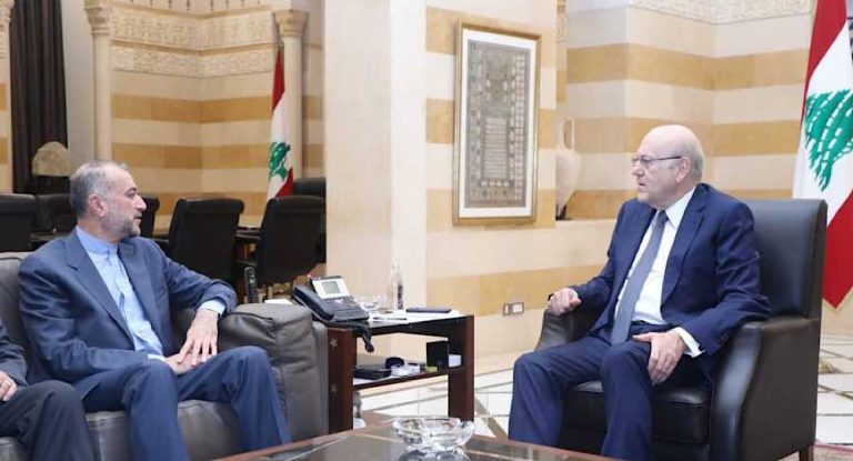 وزير الخارجية الإيراني في السراي.. عبداللهيان من المطار: جرائم الحرب ضد فلسطين وغزة ستلقى ردًّا