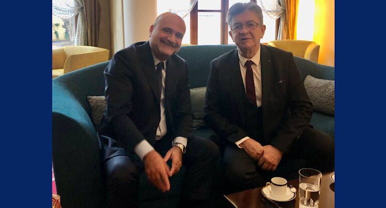 أبي رميا يلتقي المرشح السابق الى الرئاسة الفرنسية Jean Luc Melenchon