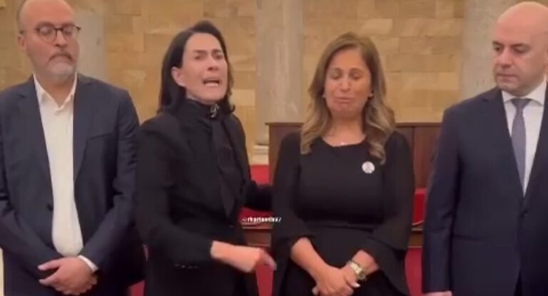 بالفيديو – صرخة مدوّية للأميرة حياة إرسلان خلال تقديمها واجب العزاء لعائلة الشهيد باسكال