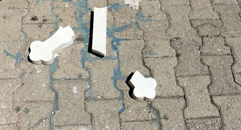 بالصورة-تحطيم صليب كنيسة مار الياس في هذه المنطقة