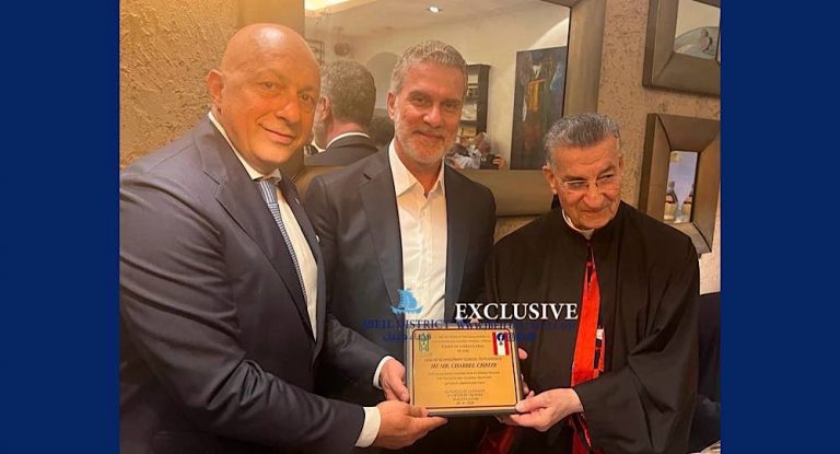 خاص-بالصور: القنصل شربل يولم على شرف البطريرك الراعي …شبير :نفرح معاً لنفتتح رعية مار شربل في فلورنس