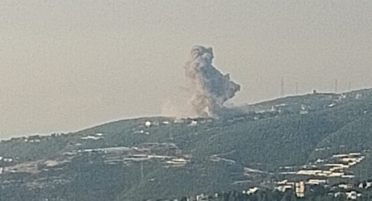 فيديو للغارة على المعيصرة-كسروان