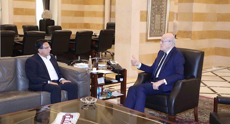 ميقاتي سيتقبل الخازن:تشديد على التضامن والوحدة الوطنية في مواجهة العدوان على لبنان