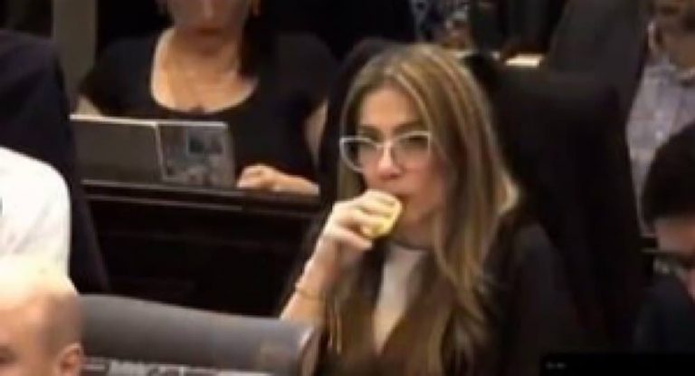 بالفيديو: الكاميرا تفضحها… هذا ما فعلته نائب في جلسة برلمانية