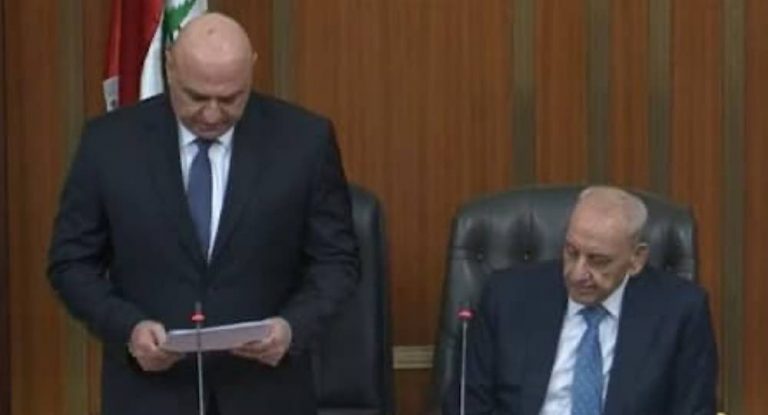 بالفيديو-لحظة اعلان بري العماد جوزيف عون رئيسا للجمهورية