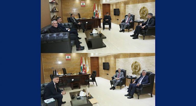 المدير العام للدفاع المدني العميد نبيل فرح  يستقبل السفير البرازيلي والنائب فرنجية