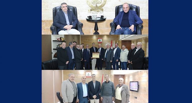 العميد فرح يستقبل النائب بيار بو عاصي ووفدا من الضنية ولجنة تجار جبل لبنان