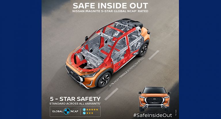 نيسان “ماغنايت” الجديدة تحصل على تصنيف 5 نجوم الشامل لسلامة الركاب من برنامج التقييم العالمي للسيارات