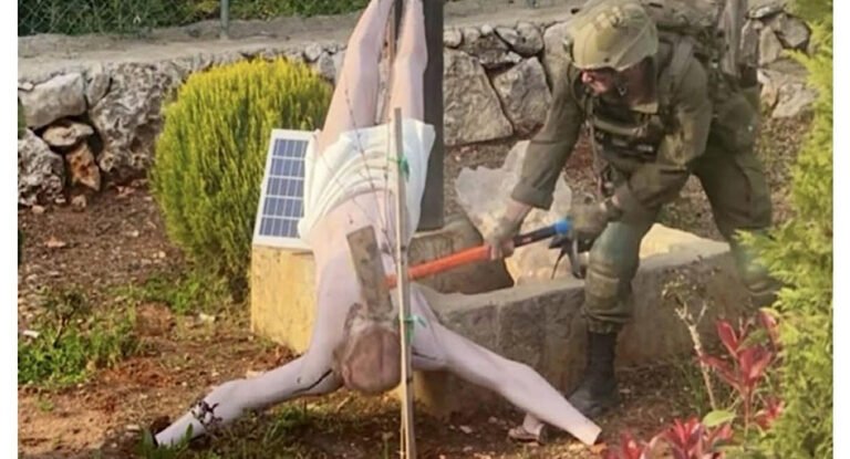 الجيش الاسرائيلي يؤكد اعتداء أحد جنوده على تمثال المسيح